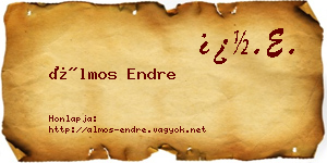 Álmos Endre névjegykártya